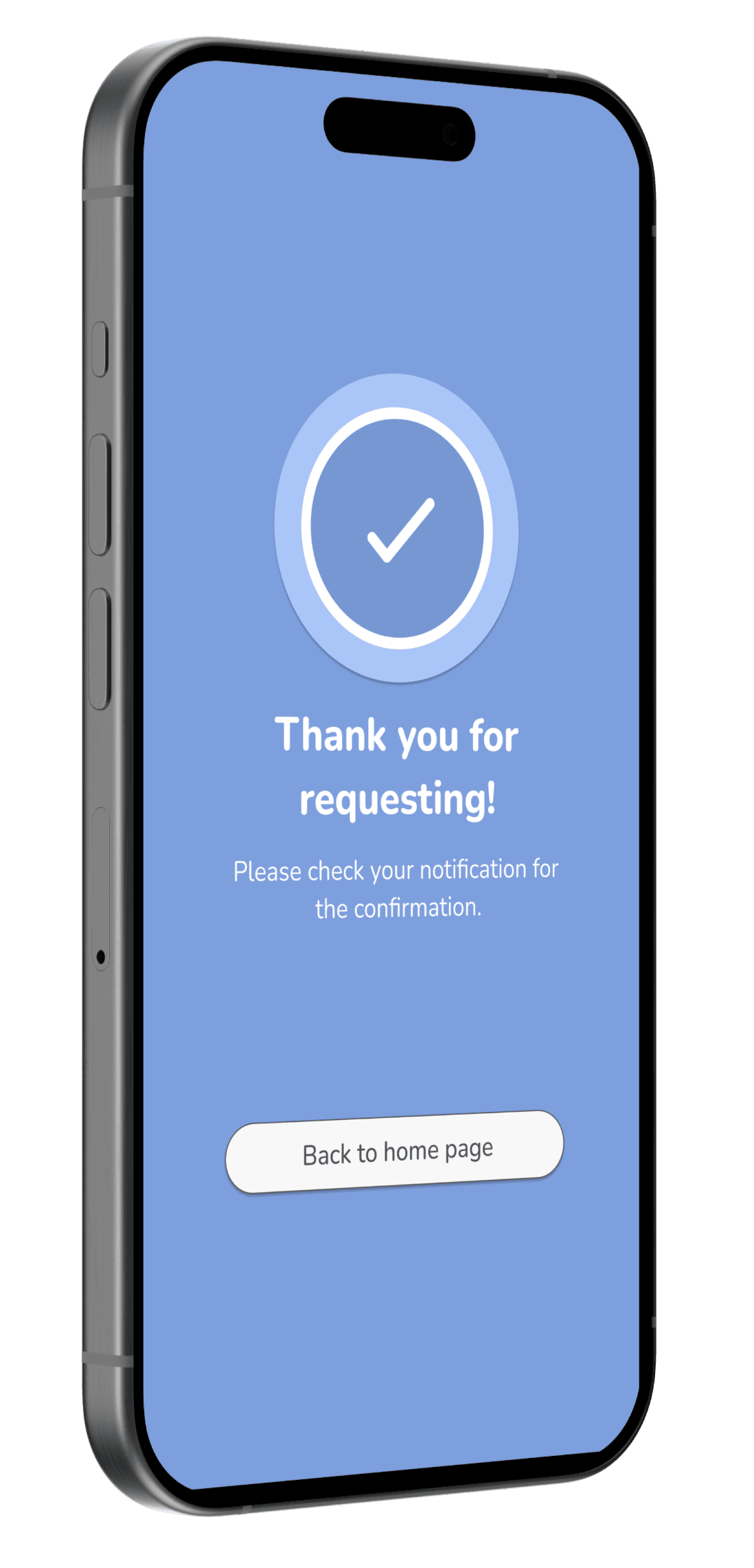 Success confirmation screen for document processing